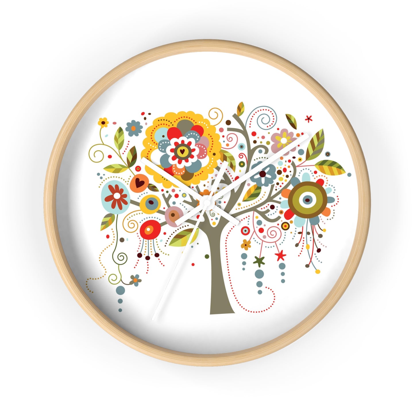 Wall Clock Whimsical Tree