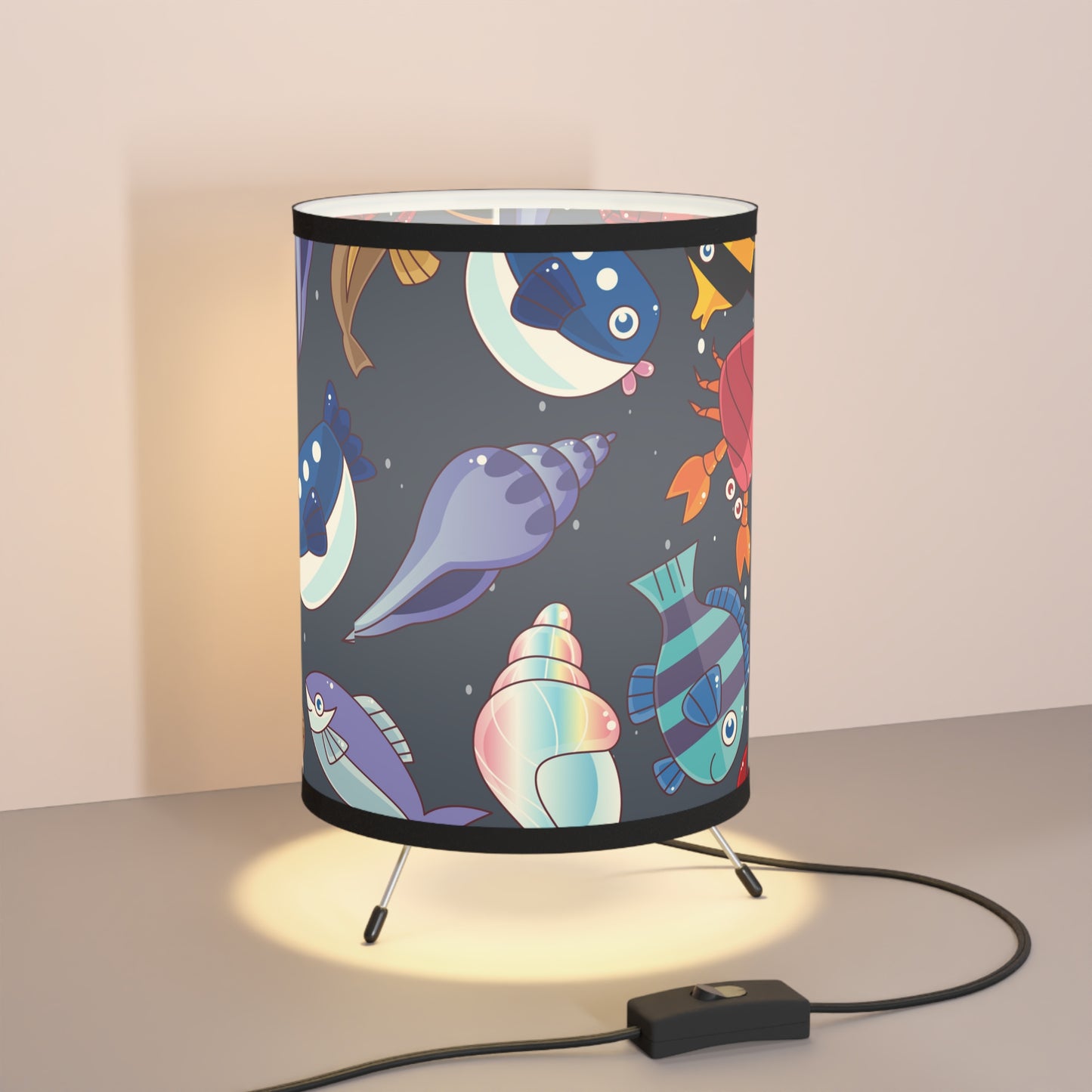 Tripod Lamp US\CA plug Ocean Animals