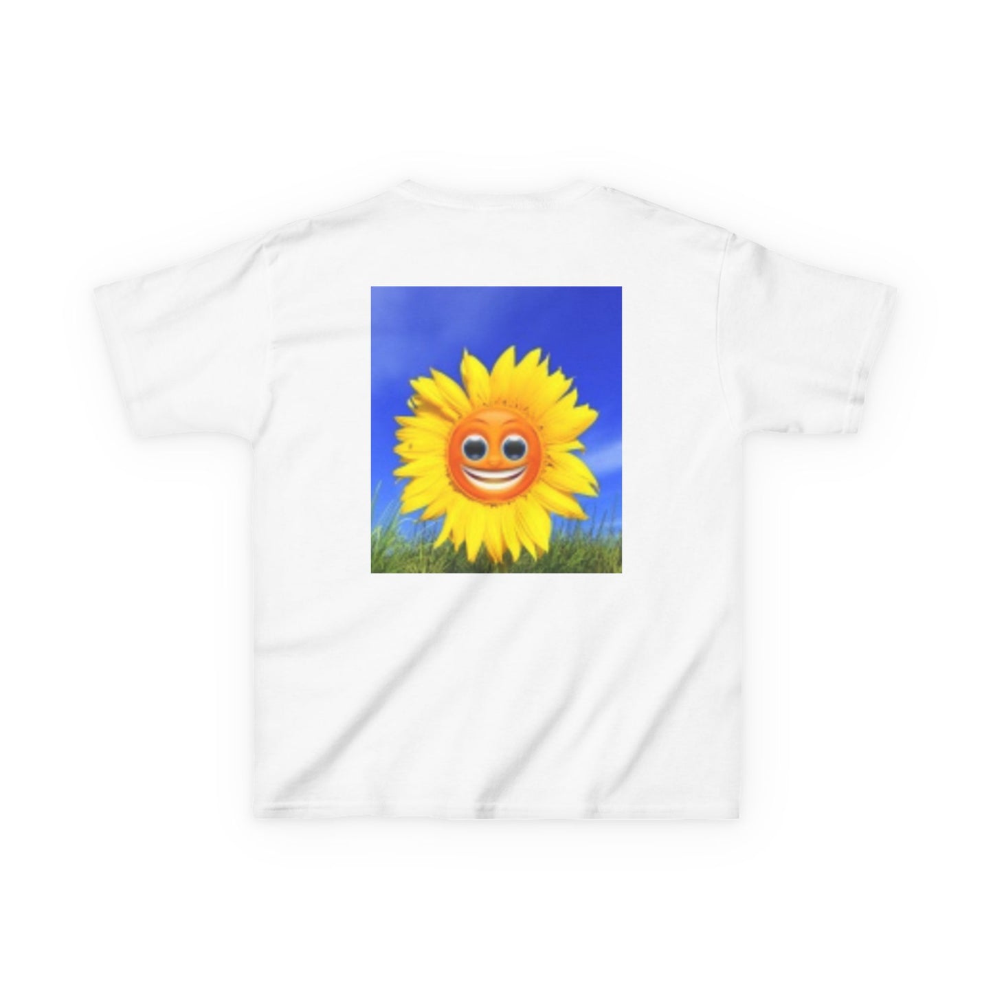 Kids Emoji Happy Sun Black Cat T-shirt