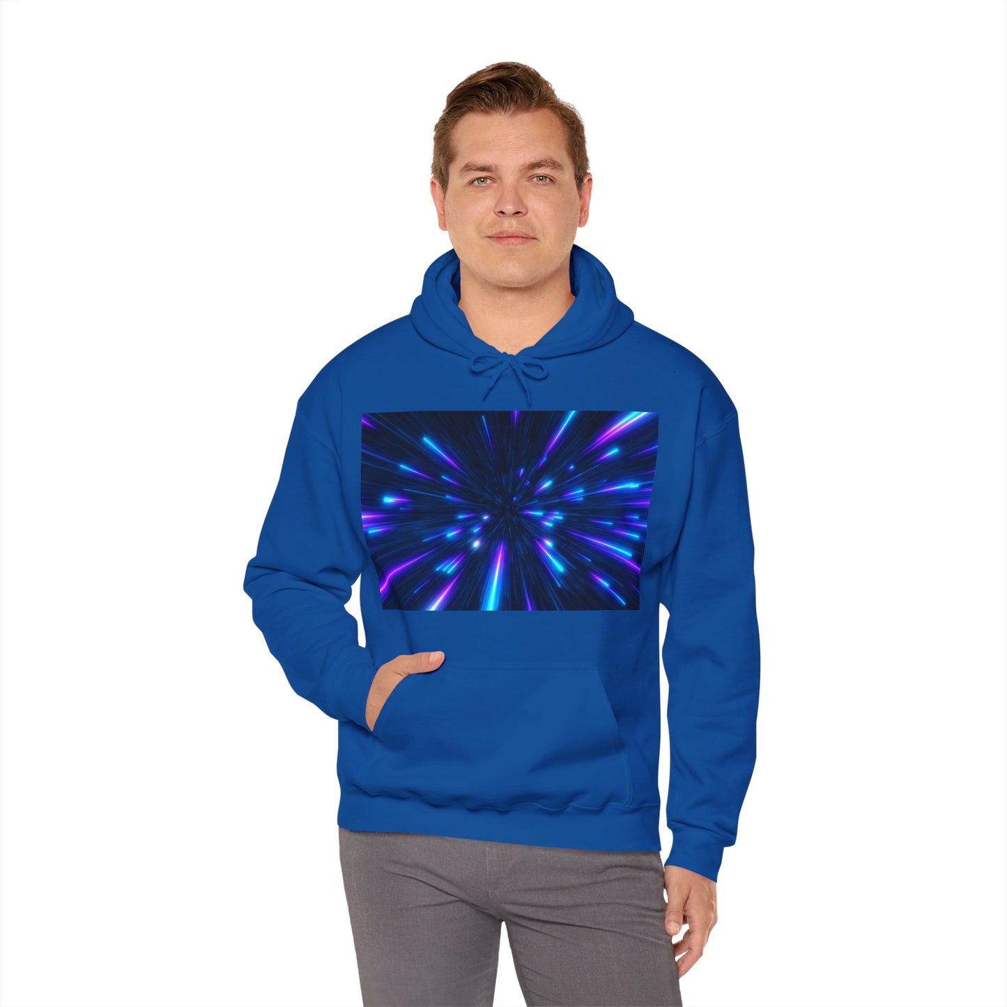 Sudadera con capucha azul