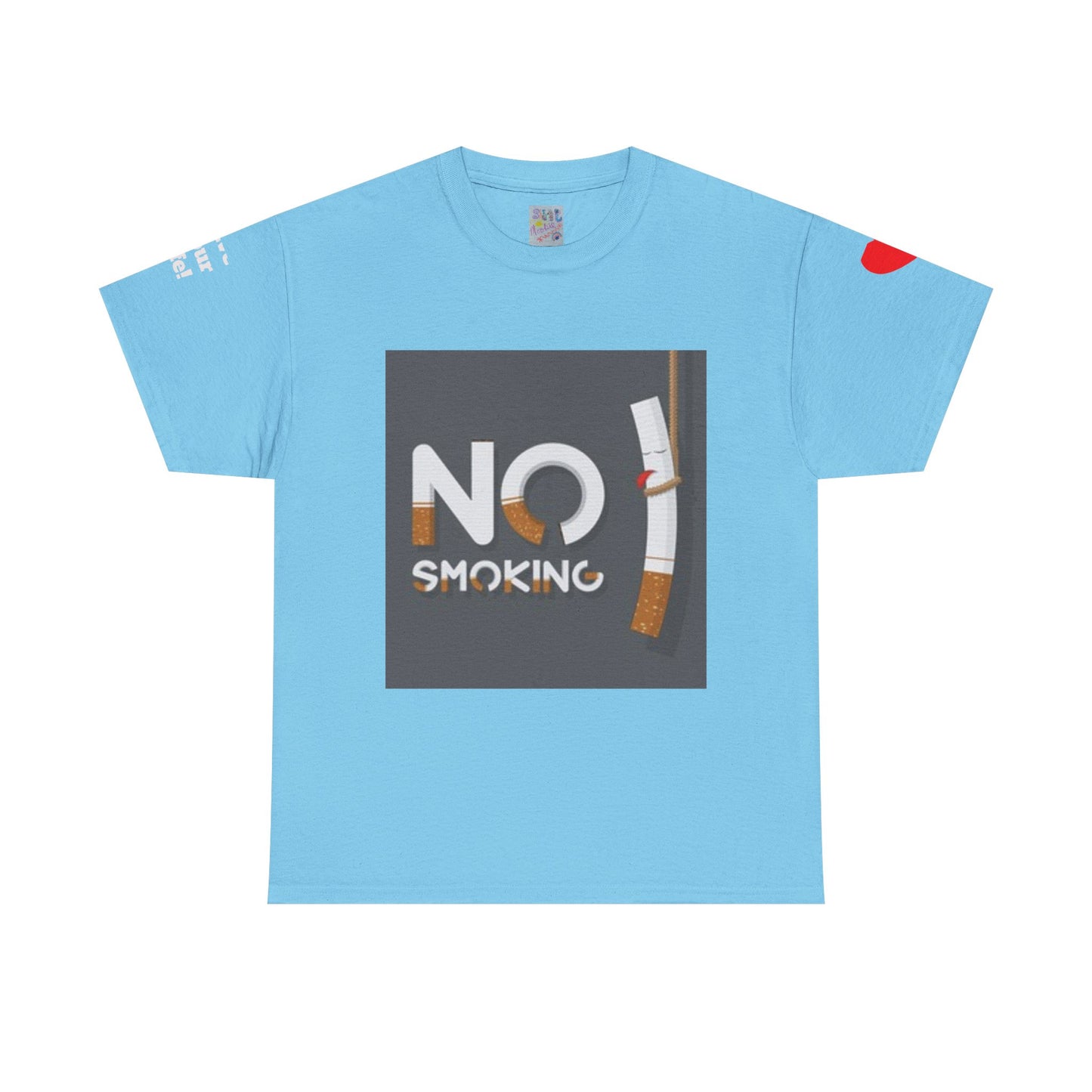 No Smoking Message T-shirt, Unisex Anti-Smoking Tee, Casual Statement Shirt, Gift for Smokers, Awareness Apparel, Health Conscious Clothing