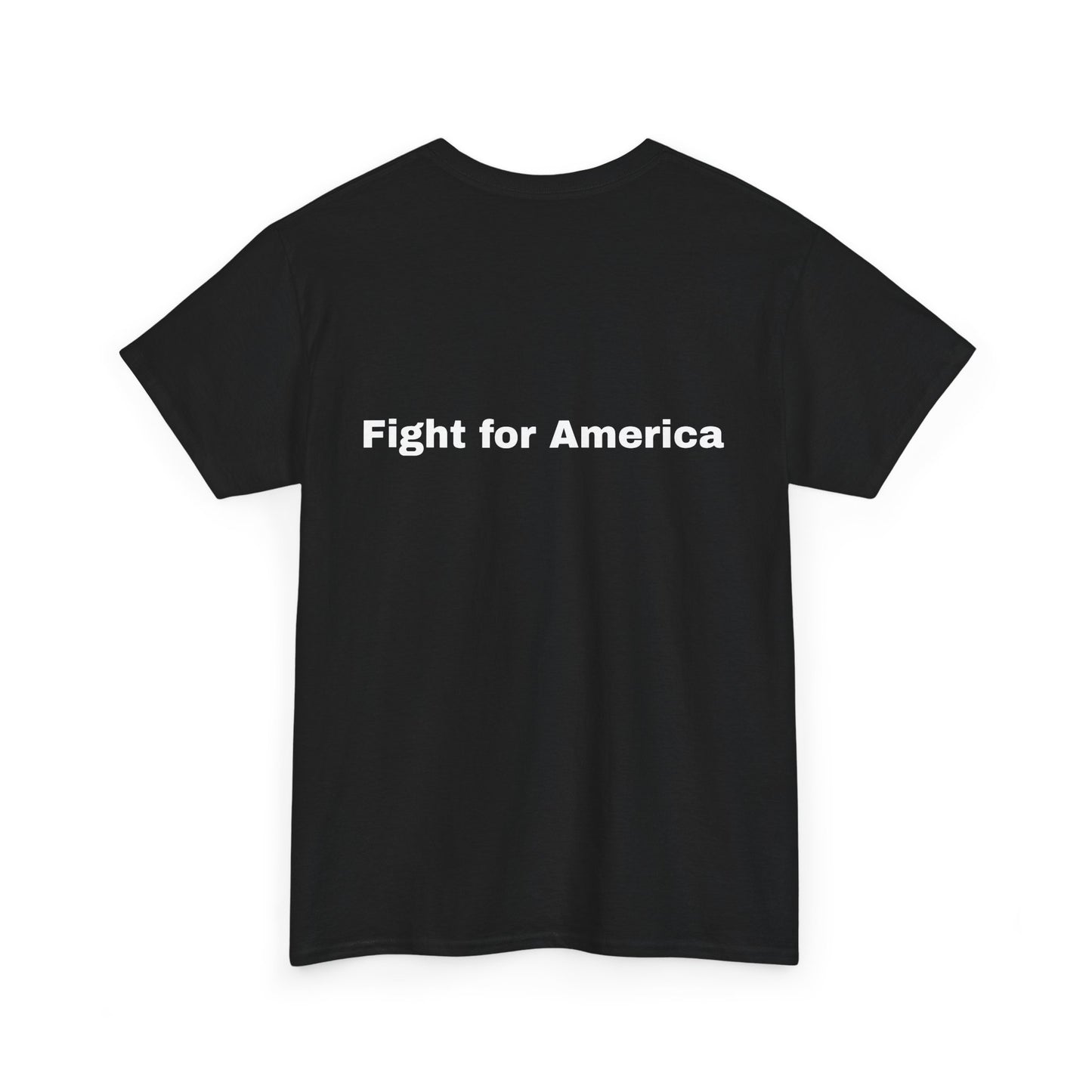 Camiseta unisex patriótica de algodón grueso - Camiseta gráfica "Lucha por América"