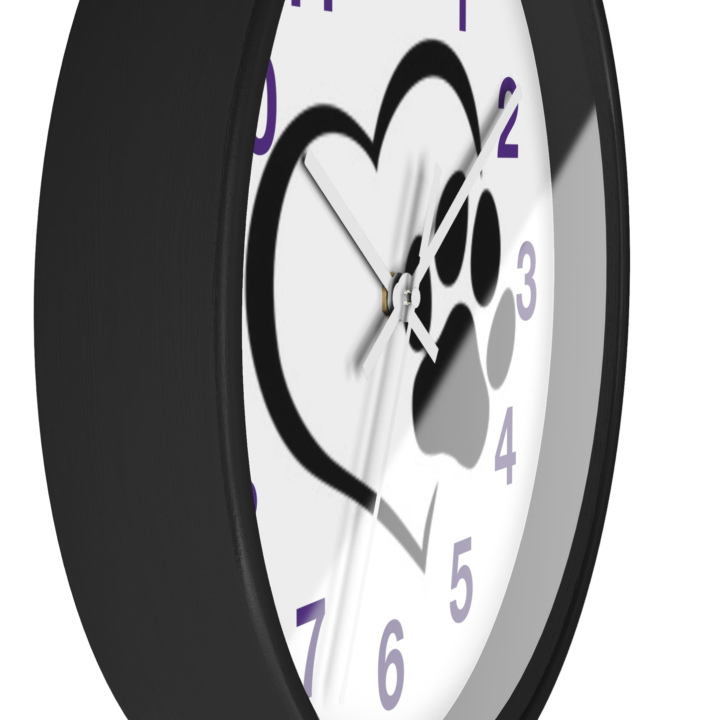 Paw Print Heart Wall Clock | Pet Lover Decor, Animal Theme Gift, Dog Cat Wall Art, Cute Home Accent, Cozy Pet Decor