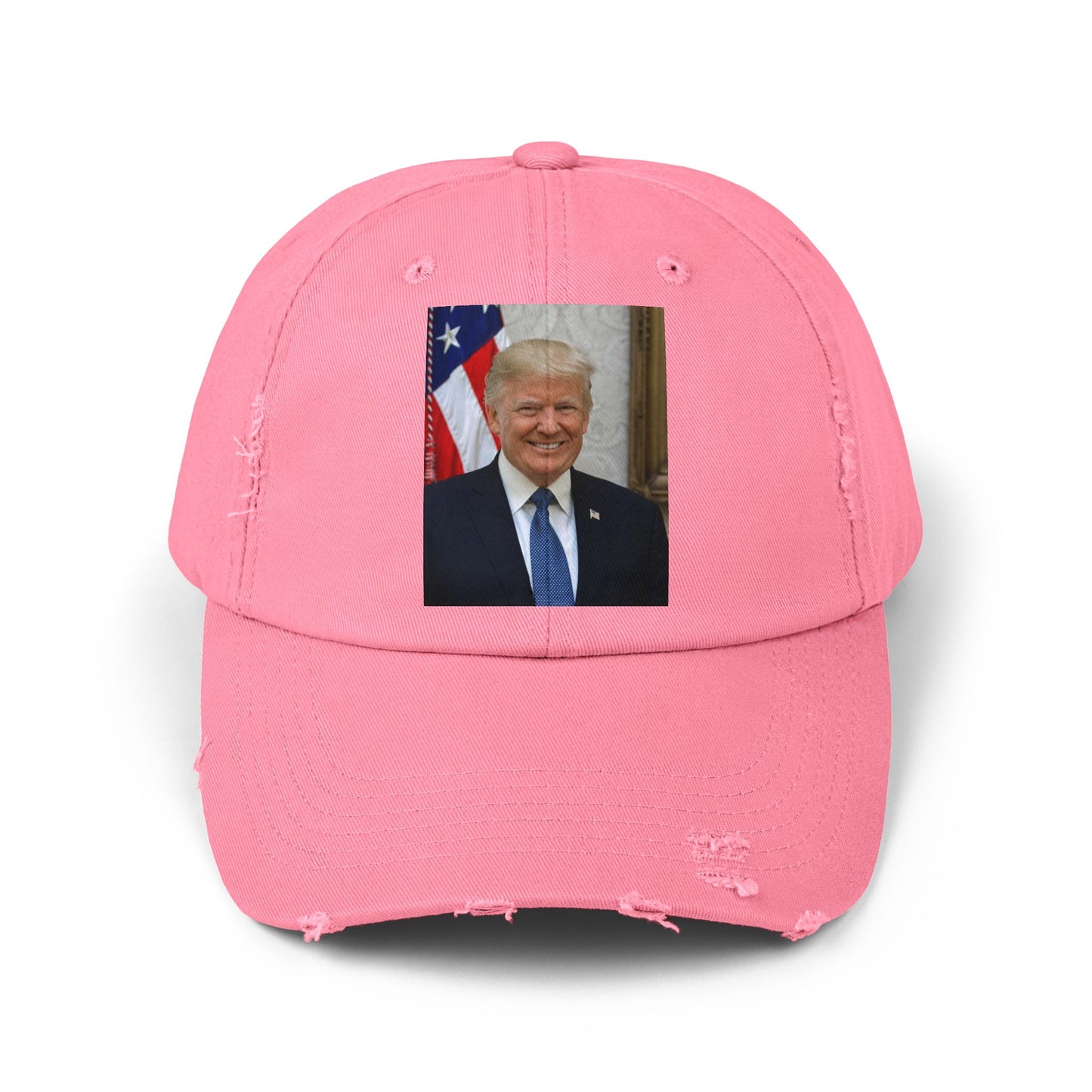 Gorra desgastada del presidente J. Trump