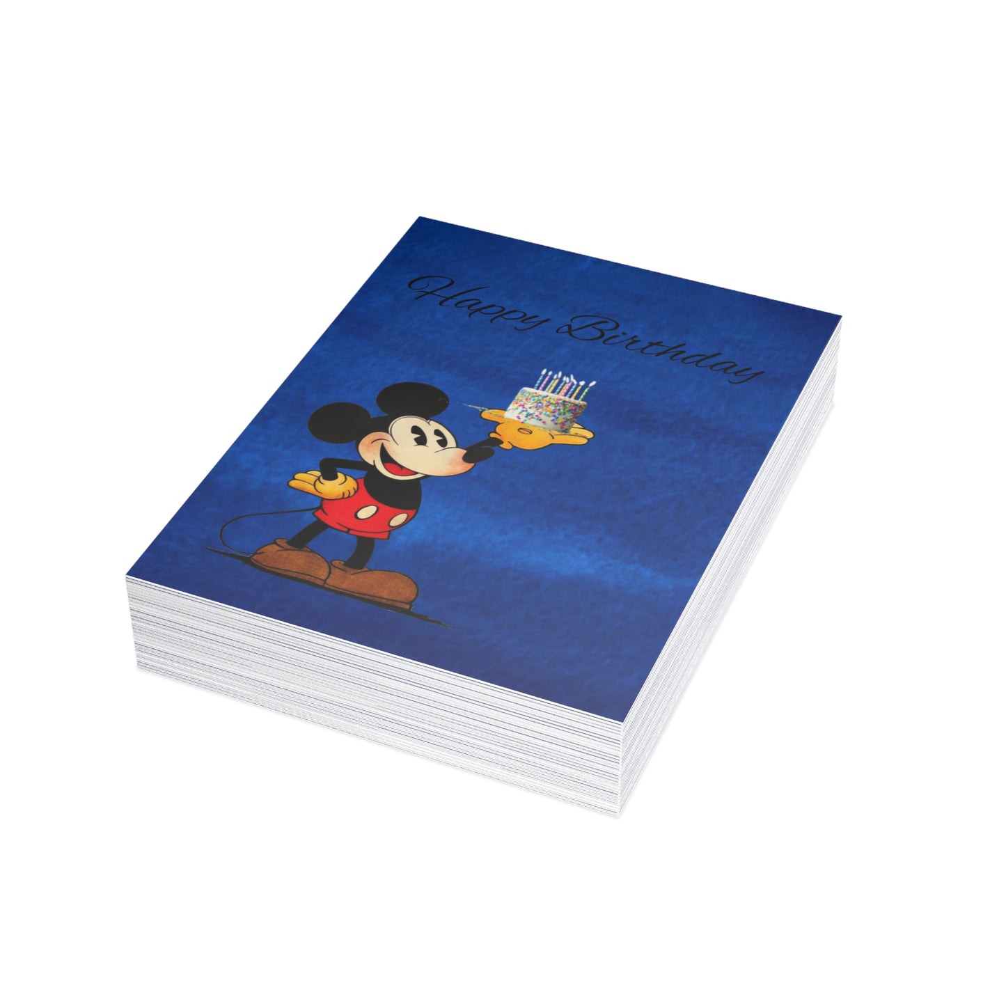 Mickey Mouse Birthday Postcard Bundles, Cute Greeting Cards Set, Envelopes Included, Celebrate Special Occasions, Kids Birthday Invitations