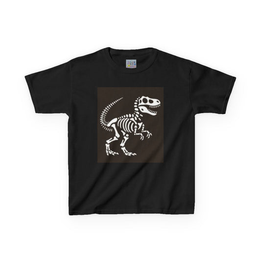 Dinosaur Skeleton Kids T-shirt, Fun Kids T-Shirt, Cute Dino Shirt, Kids Halloween Shirt, Dino-Themed Gift, Youth Skeleton Tee