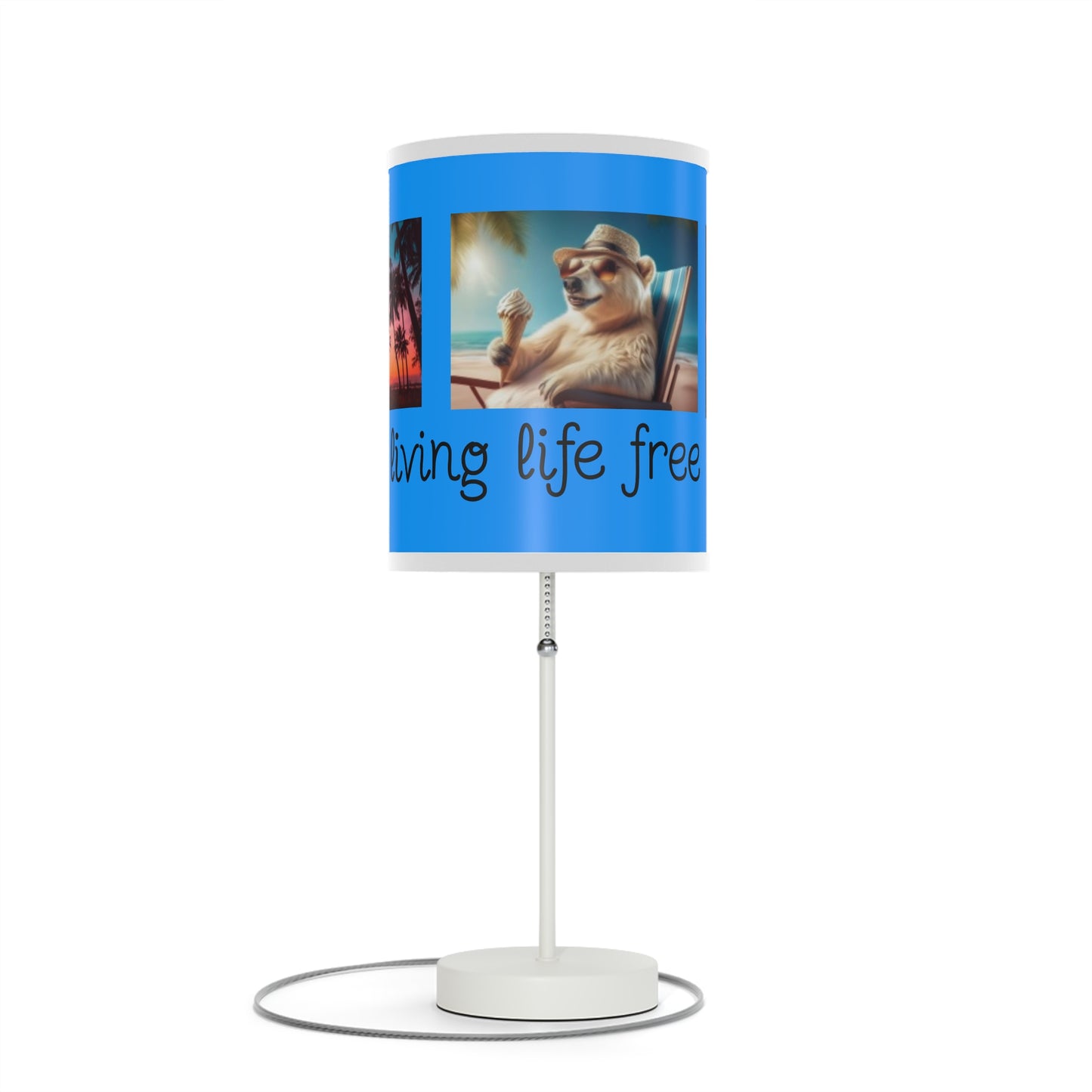 Vibrant Table Lamp, Beach Decor, Coastal Vibes, Living Room Lighting, Gift for Beach Lovers, Relaxing Home Accent