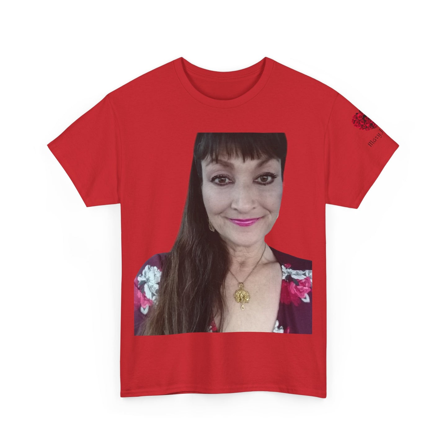 Mary Jordan Heavy Cotton T-shirt, Personalized T-Shirt, Gift for Her, Unique Apparel, Selfie Tees, Casual Wear