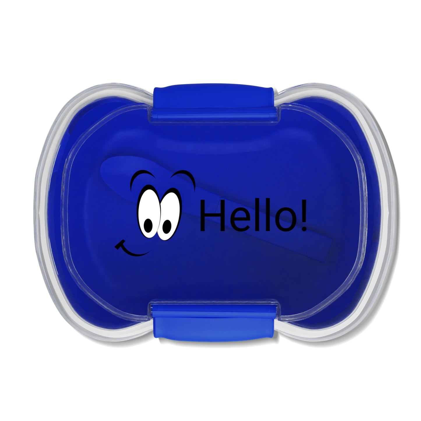 Two-tier Bento Box Face Hello Tasty Food Inside!