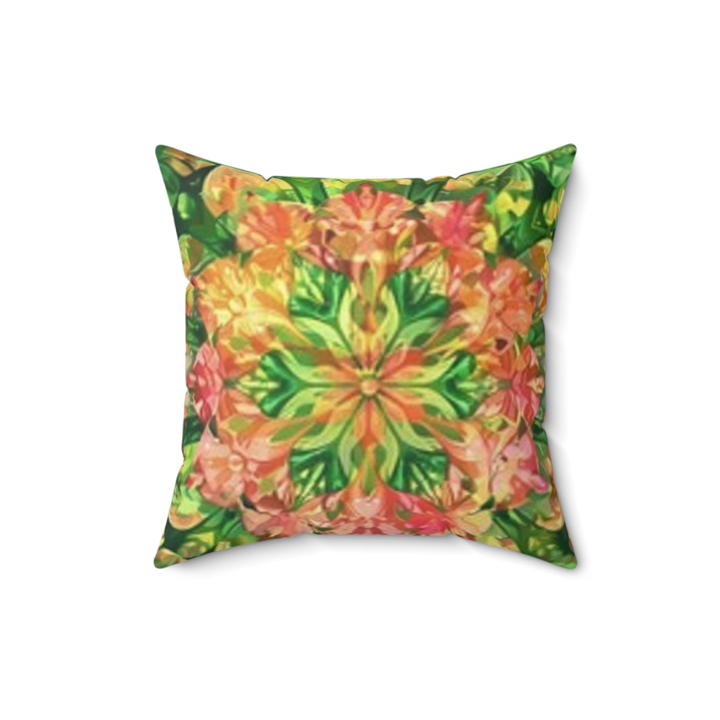 Vibrant Floral Square Pillow, Home Decor Accent, Cozy Couch Cushion, Bohemian Pillow, Gift for Flower Lovers, Decorative Throw Pillow