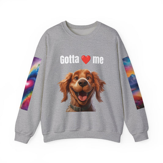 Dog Lover Cat Spider Crewneck Sweatshirt, Gotta Love Me Sweatshirt, Funny Pet Gift, Cozy Dog Sweatshirt, Unisex Animal Lover Apparel