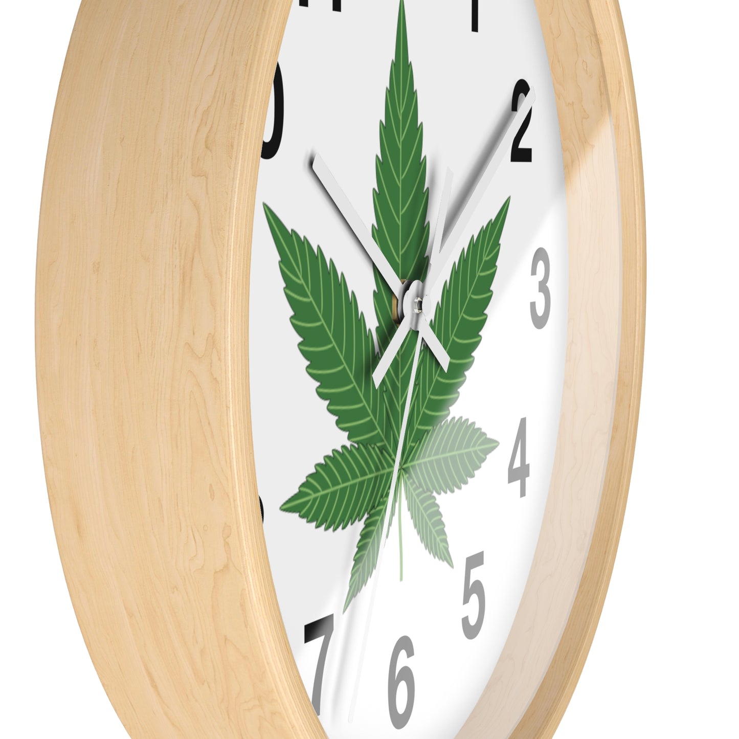 Wall Clock Marijuana Leaf