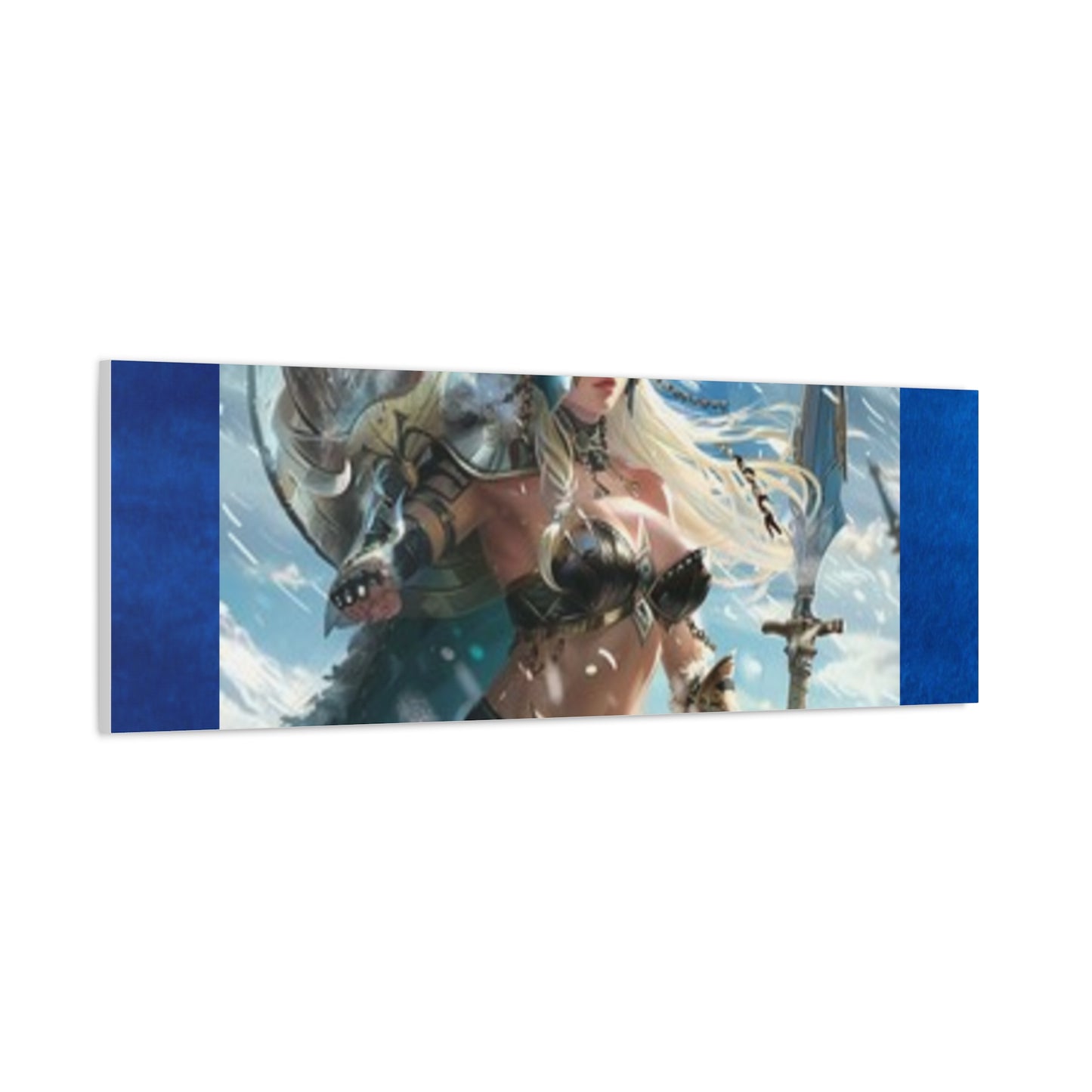 Fantasy Warrior Woman Canvas Art Print, Wall Decor for Gamers, Bold Room Aesthetic, Gift for Art Lovers, Home Office Decoration, Unique Wall Art