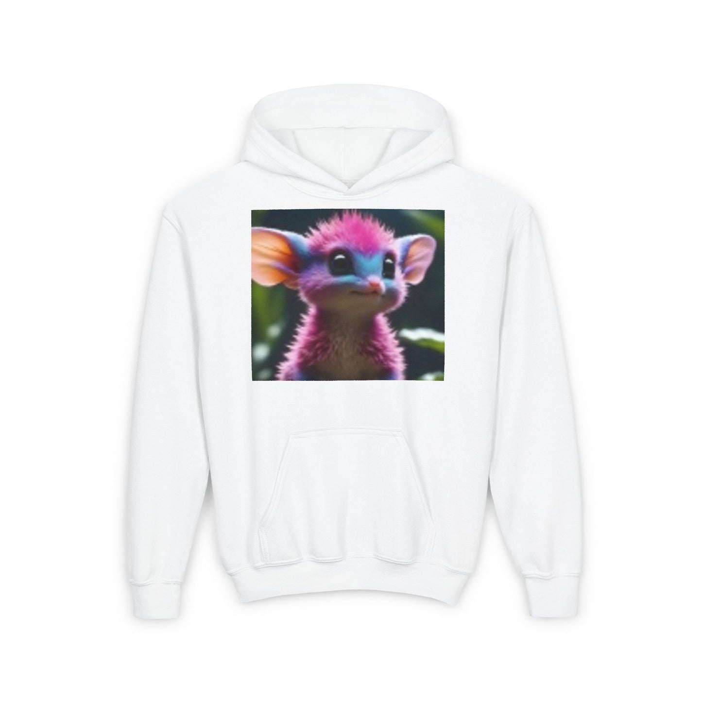 Sudadera con capucha de mezcla pesada para jóvenes Pink Mouse So Cute