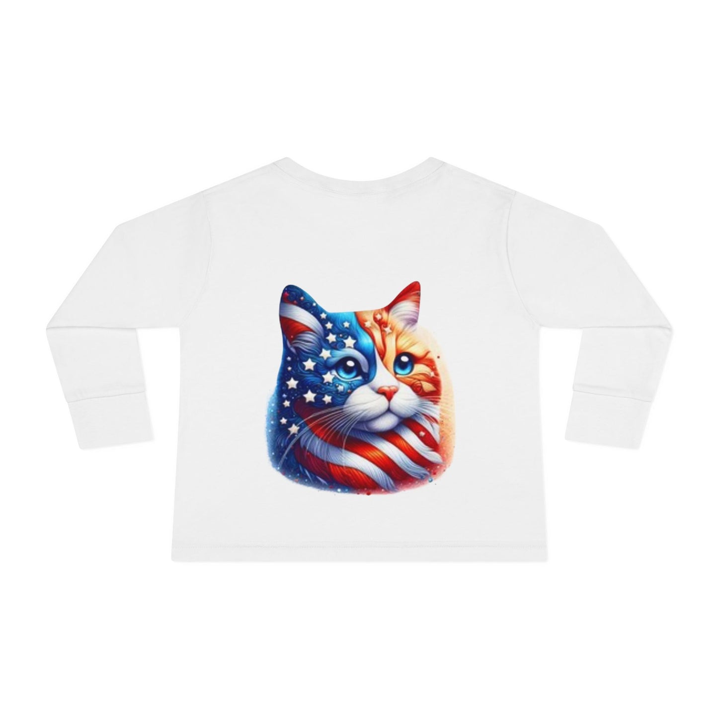 Rainbow ‘Friendship’ Patriotic Cat Toddler Long Sleeve T-shirt Fabulous Gift!