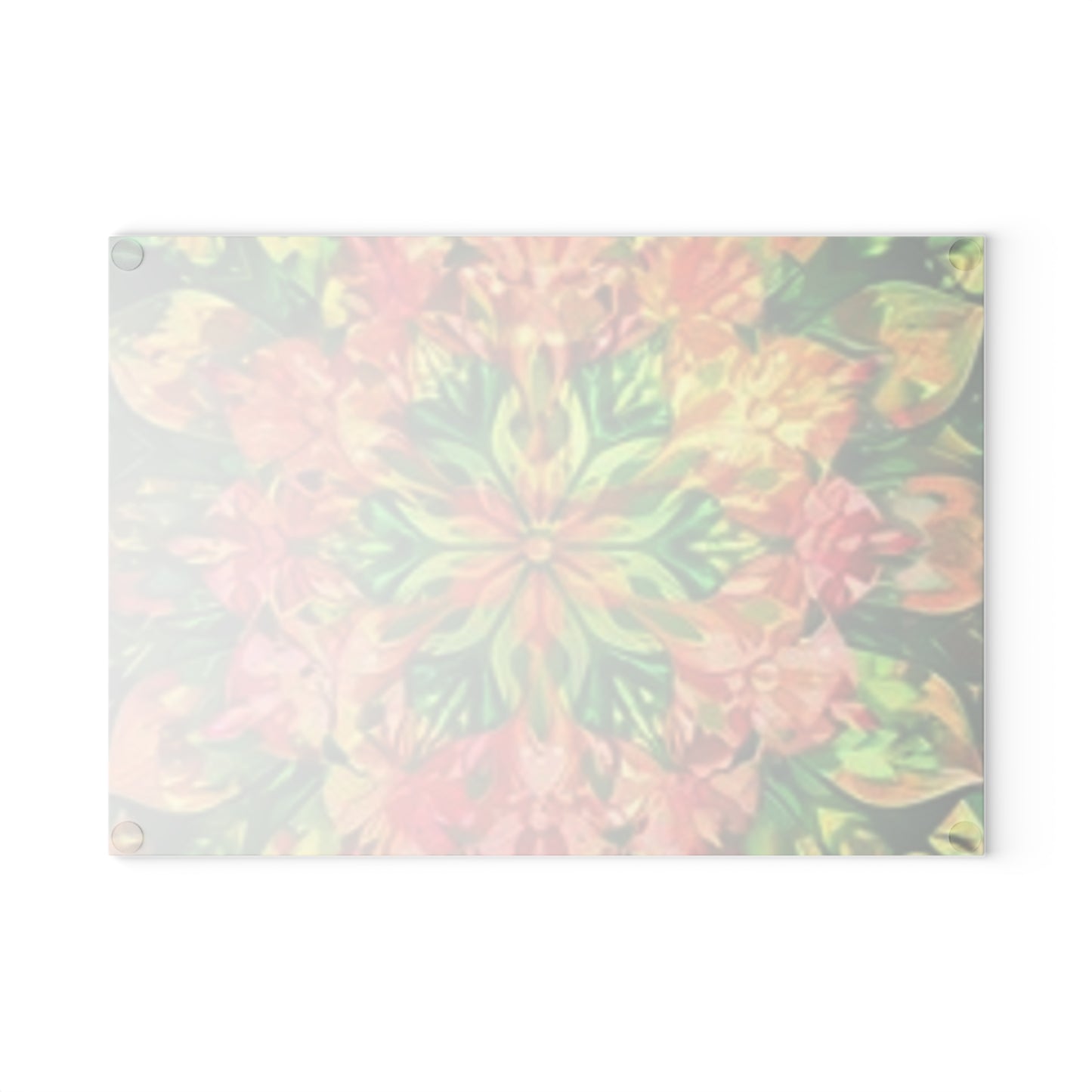 Vibrant Floral Glass Cutting Board for Kitchen Decor, Unique Gift for Chefs, Cooking Enthusiasts, Housewarming, Wedding, Mother's Day