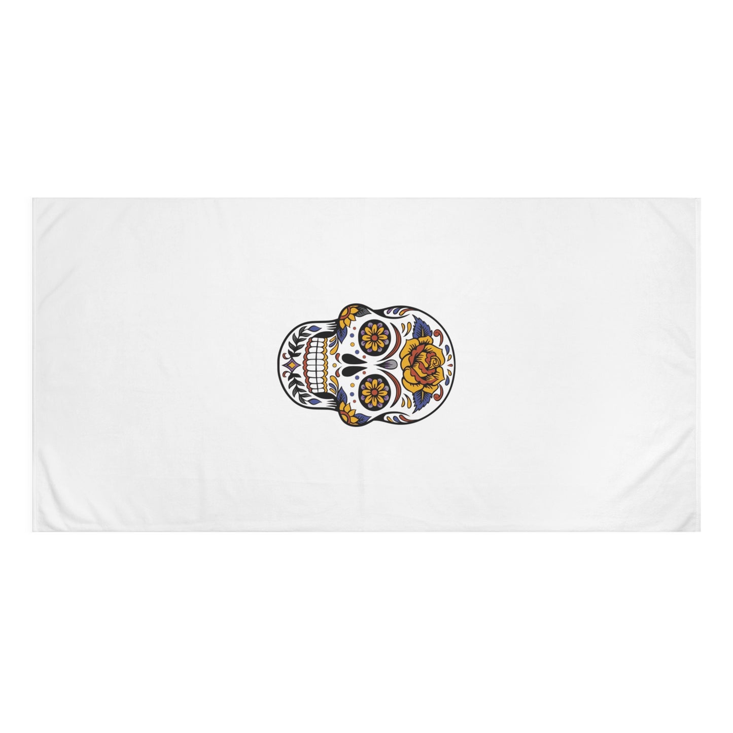 Toalla de algodón y visón con calaveras multicolor, tamaño 30 x 60 pulgadas