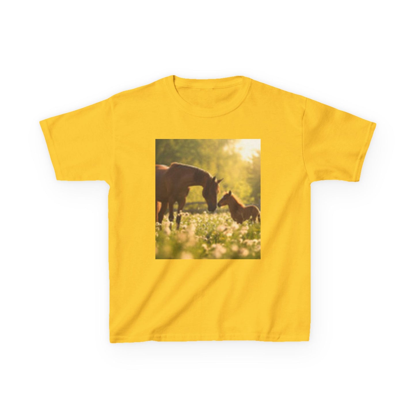 Kids Horse Lover Tee - Adorable Nature Photography for Young Equestrians