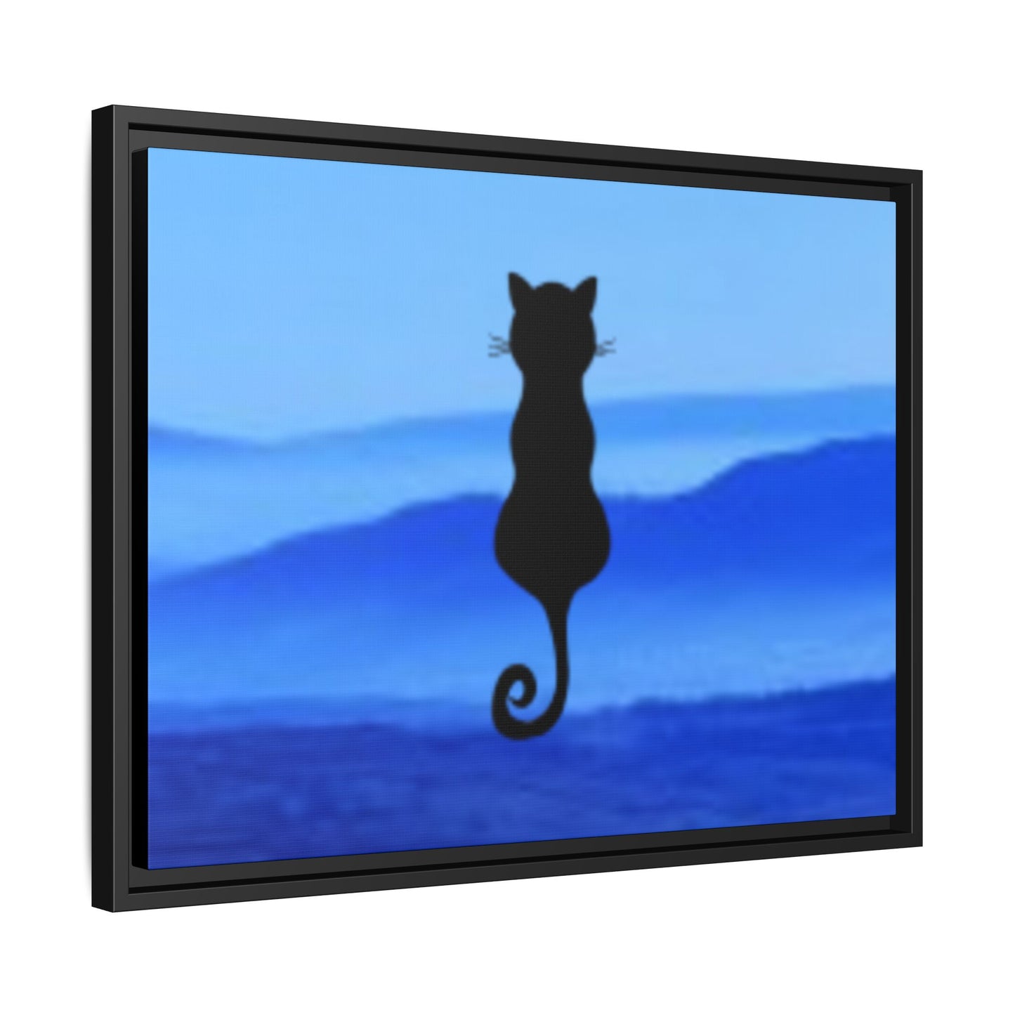 Framed Cat Silhouette Art Print, Wall Decor, Cat Lover Gift, Home Office Art, Pet Memorial