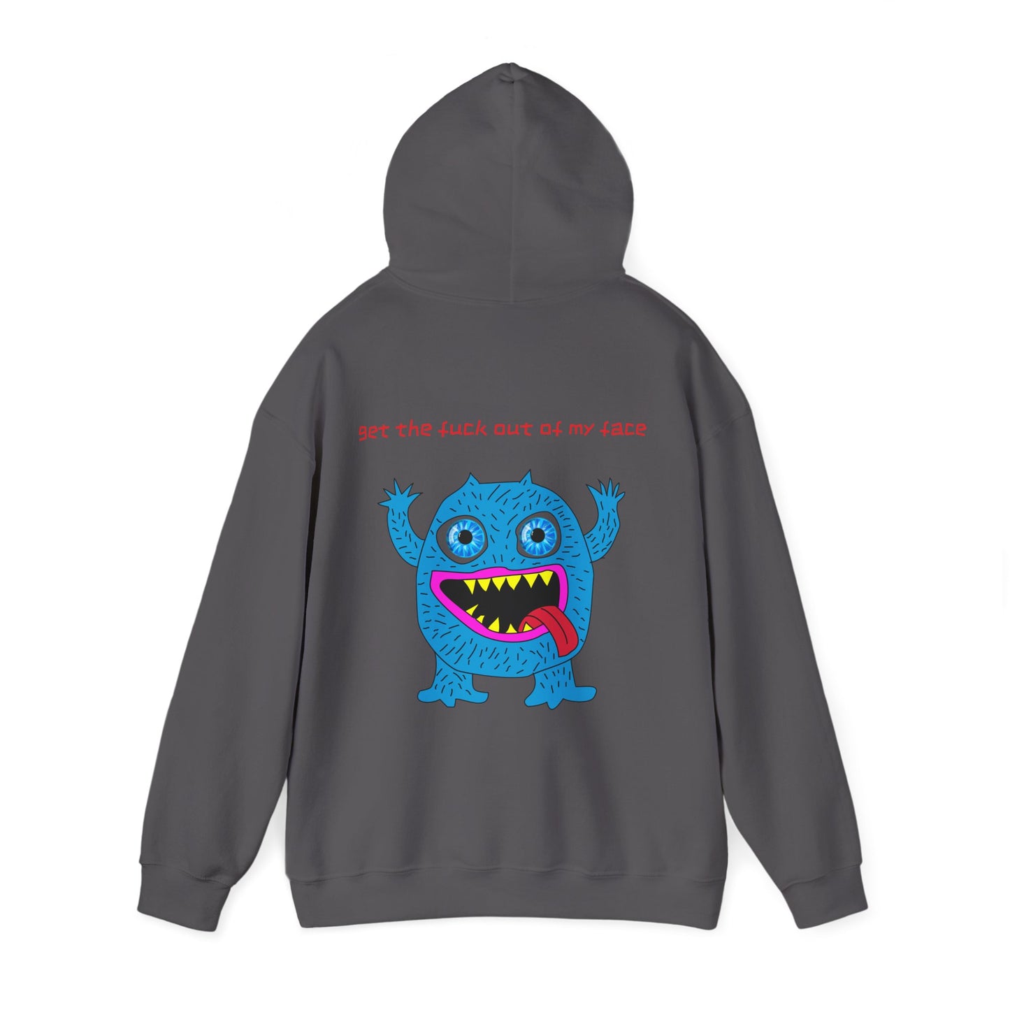 Playful Monster Sweatshirt with Bold Text, Funny Hoodie for Adults, Gift for Creative Souls, Unique Sweatshirt for Everyday Wear