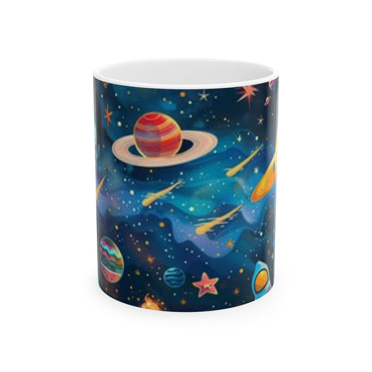 Cosmic Dreams Ceramic Mug - 11oz & 15oz - Space-Themed Coffee Cup for Astronomers & Science Lovers