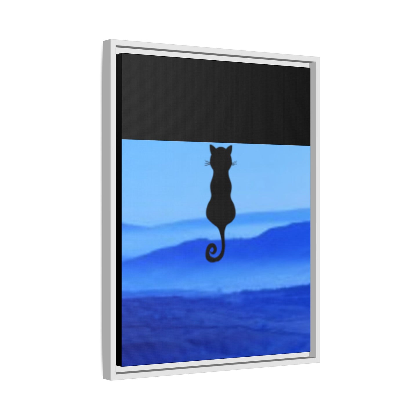 Framed Cat Silhouette Art Print, Wall Decor, Cat Lover Gift, Home Office Art, Pet Memorial