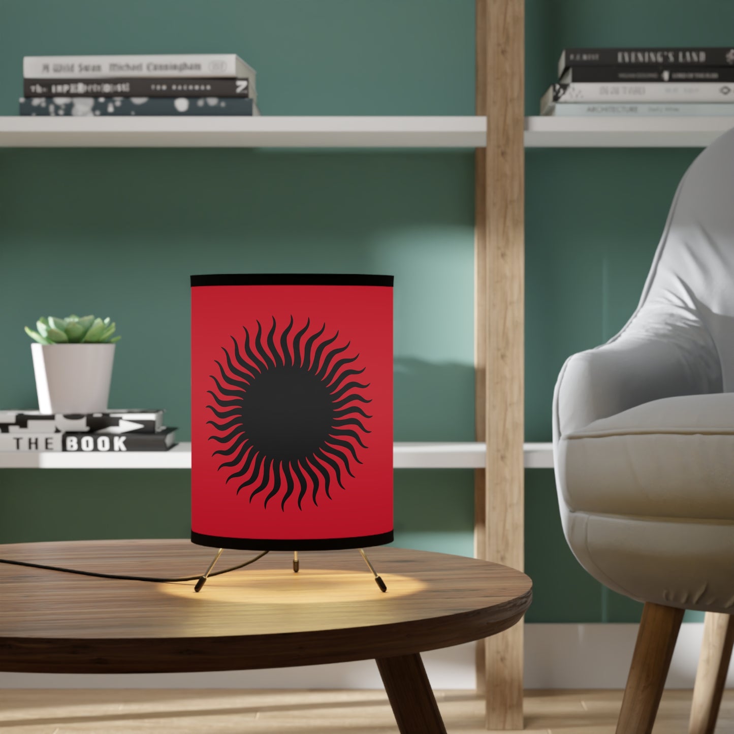 Tripod Lamp with High-Res Printed Shade, US\CA plug