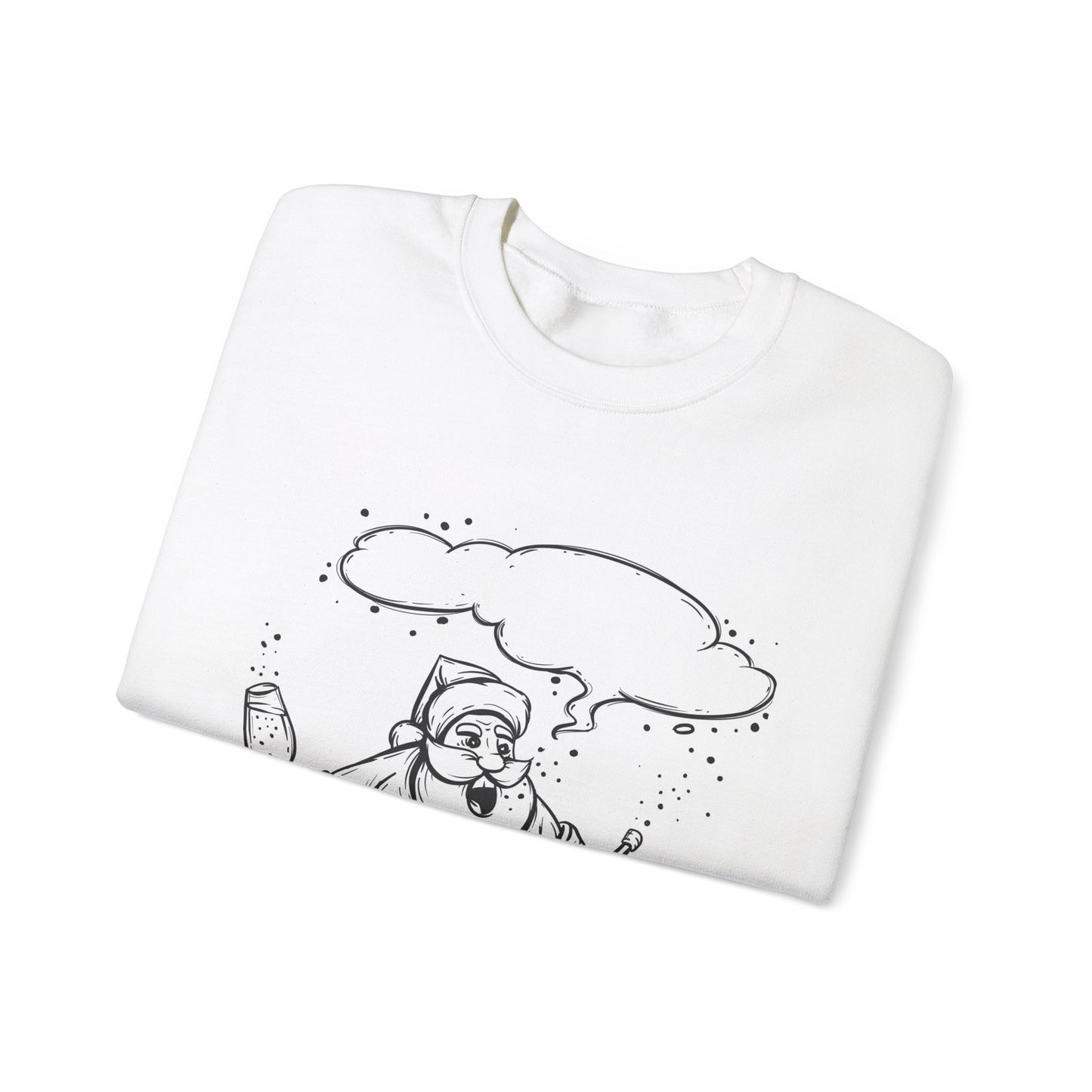 Sweatshirt Santa Claus Drinking Wine