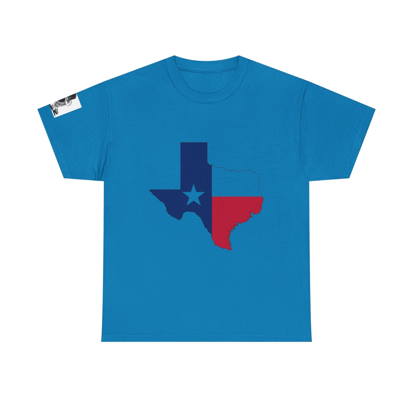 T-shirt unisexe en coton épais Texas Pride – Motif coucher de soleil rustique 