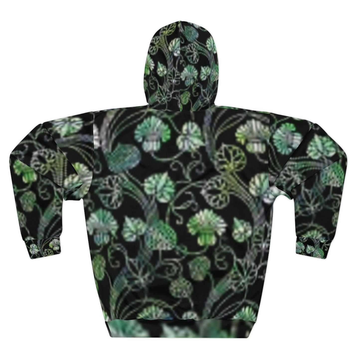 Sweat à capuche unisexe vert botanique – Motif floral confortable pour les amoureux de la nature