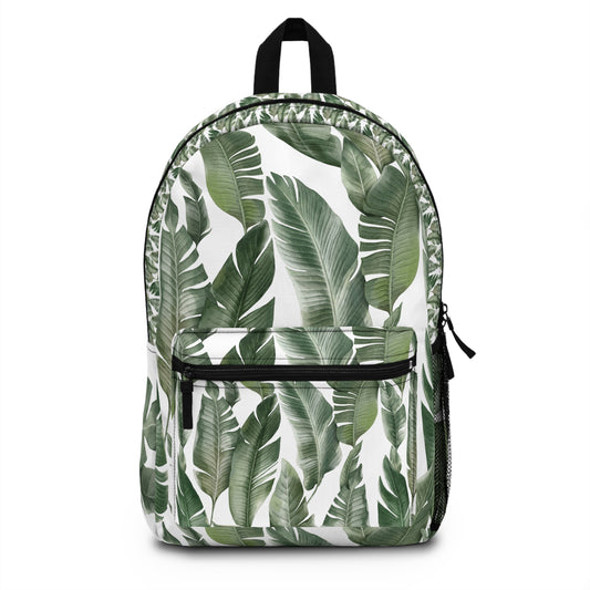 Tropical Leaf Print Backpack - Stylish and Functional for Everyday Use