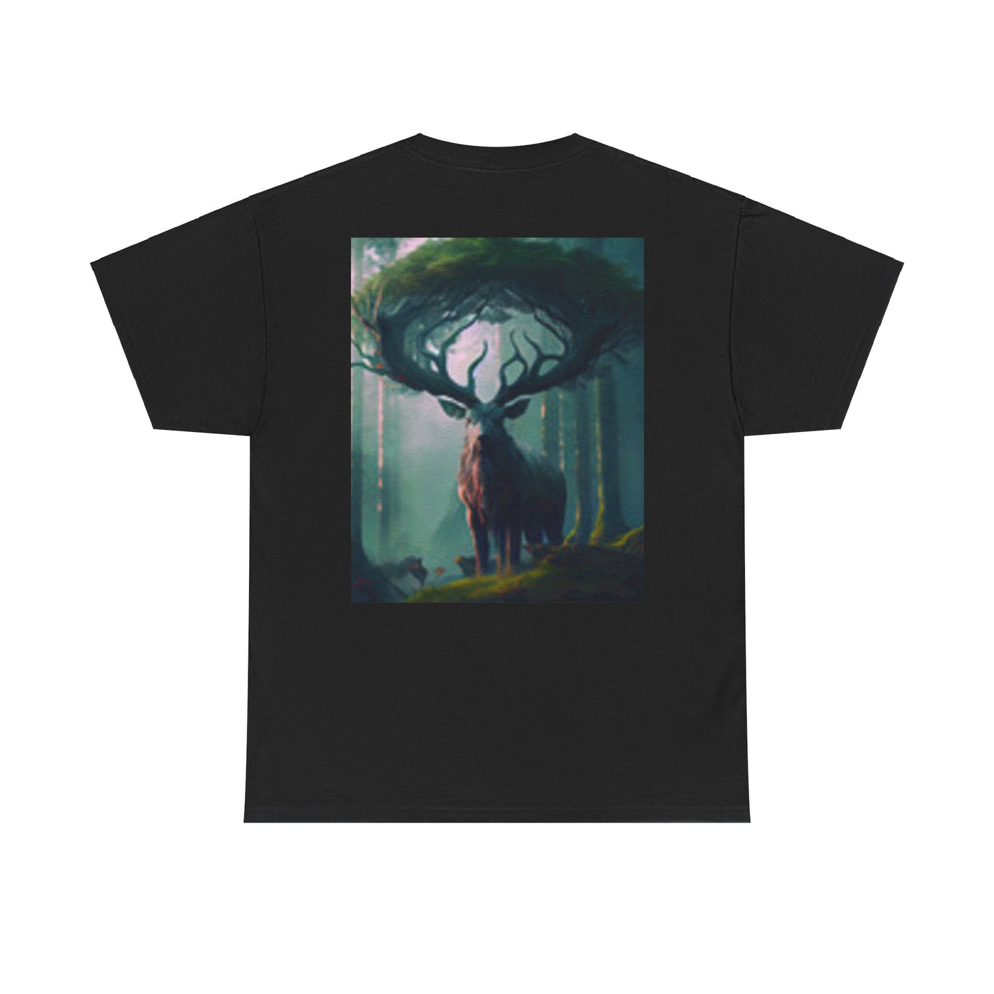 T-shirt unisexe en coton épais Deer Forest