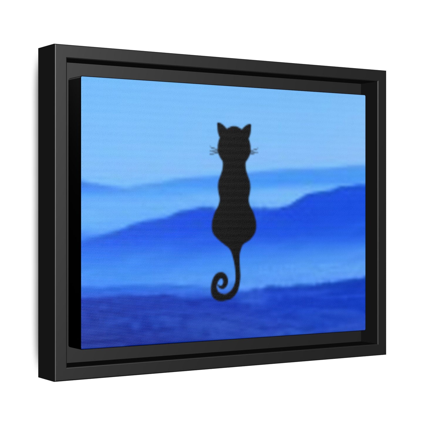Framed Cat Silhouette Art Print, Wall Decor, Cat Lover Gift, Home Office Art, Pet Memorial
