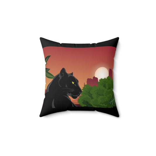 Almohada cuadrada de gamuza sintética 