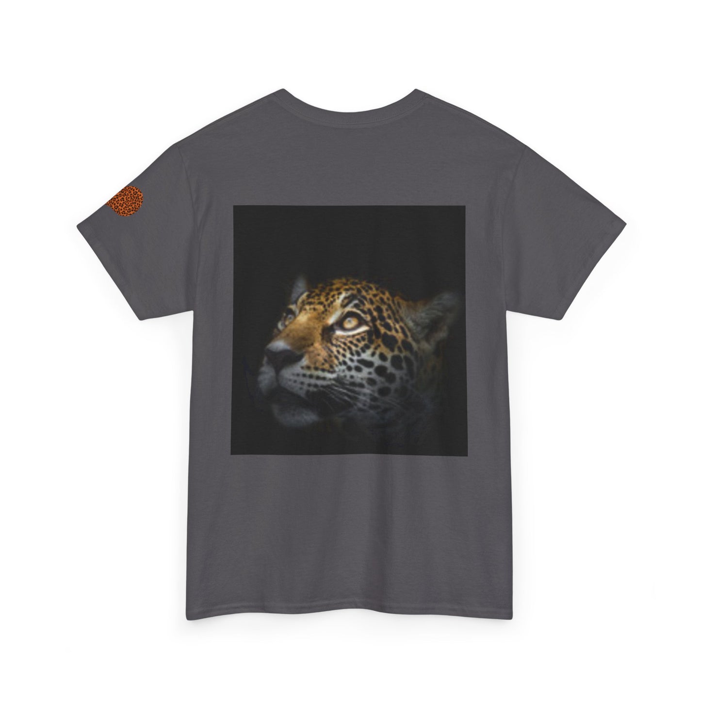 Camiseta unisex de algodón grueso con diseño de leopardo feroz, perfecta para amantes de la vida silvestre. 