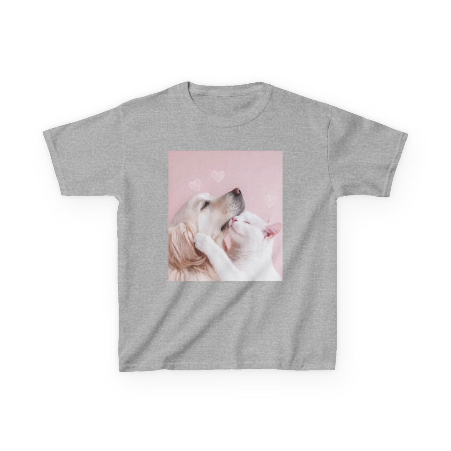 Cute Dog Love Kids Heavy Cotton Tee - Perfect Valentine’s or Everyday Wear!