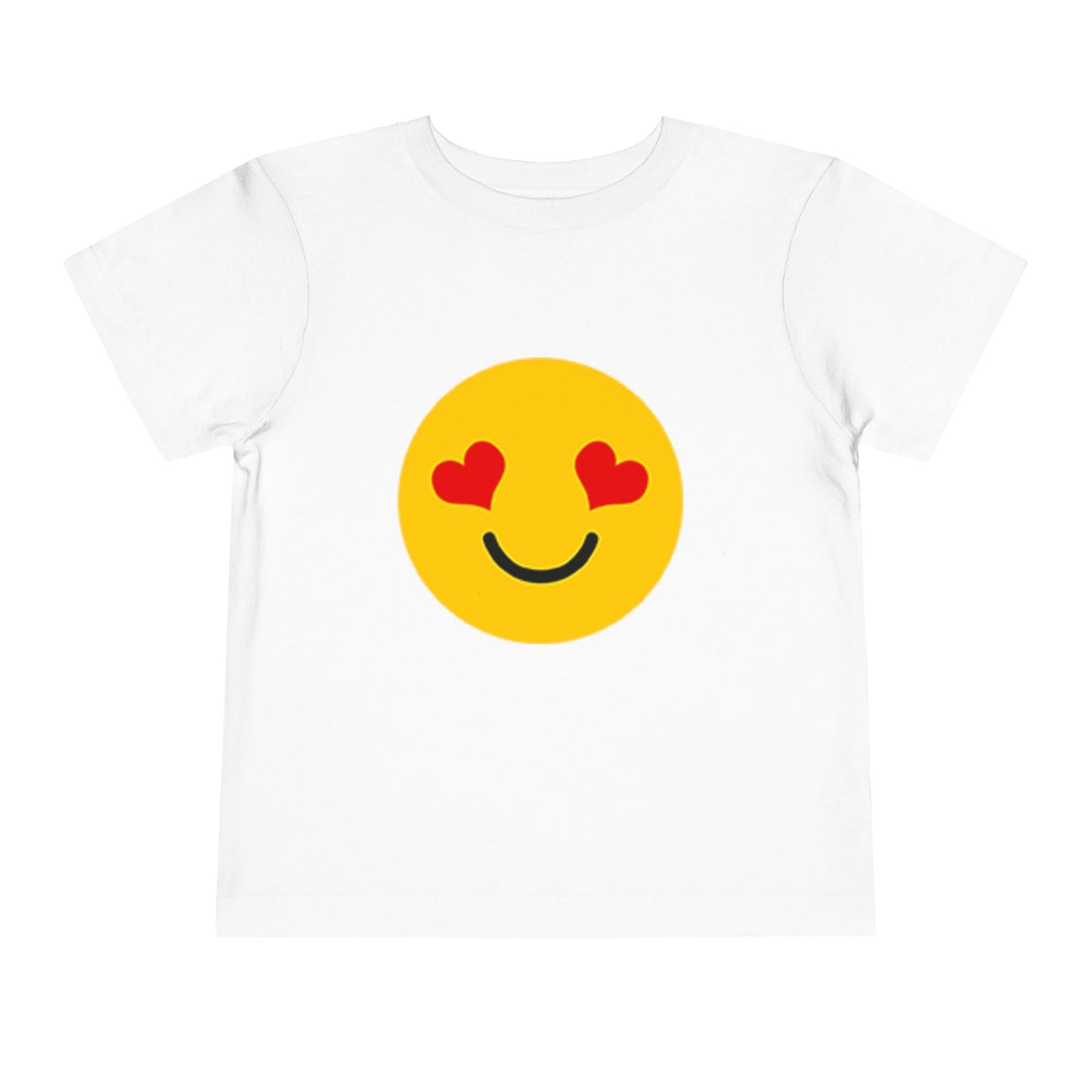Toddler Love Emoji T-shirt - Cute Kids Shirt, Birthday Gift, Playdate Outfit, Summer Apparel, Heart Smiley Top