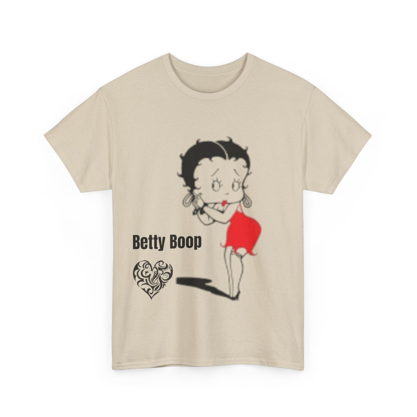 Betty Boop Vintage Unisex Heavy Cotton T-shirt, Retro T-Shirt, Gift for Her, Cartoon Fan Apparel, Cute Casual Wear