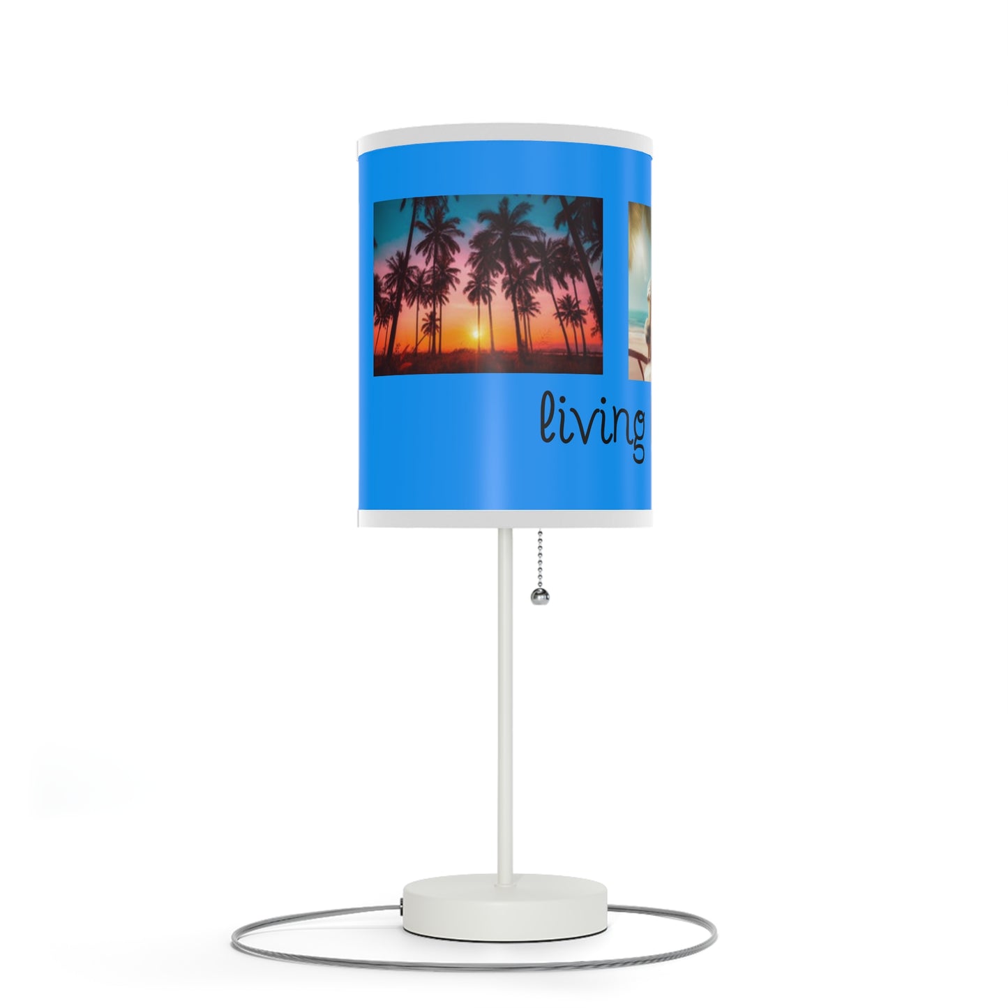 Vibrant Table Lamp, Beach Decor, Coastal Vibes, Living Room Lighting, Gift for Beach Lovers, Relaxing Home Accent