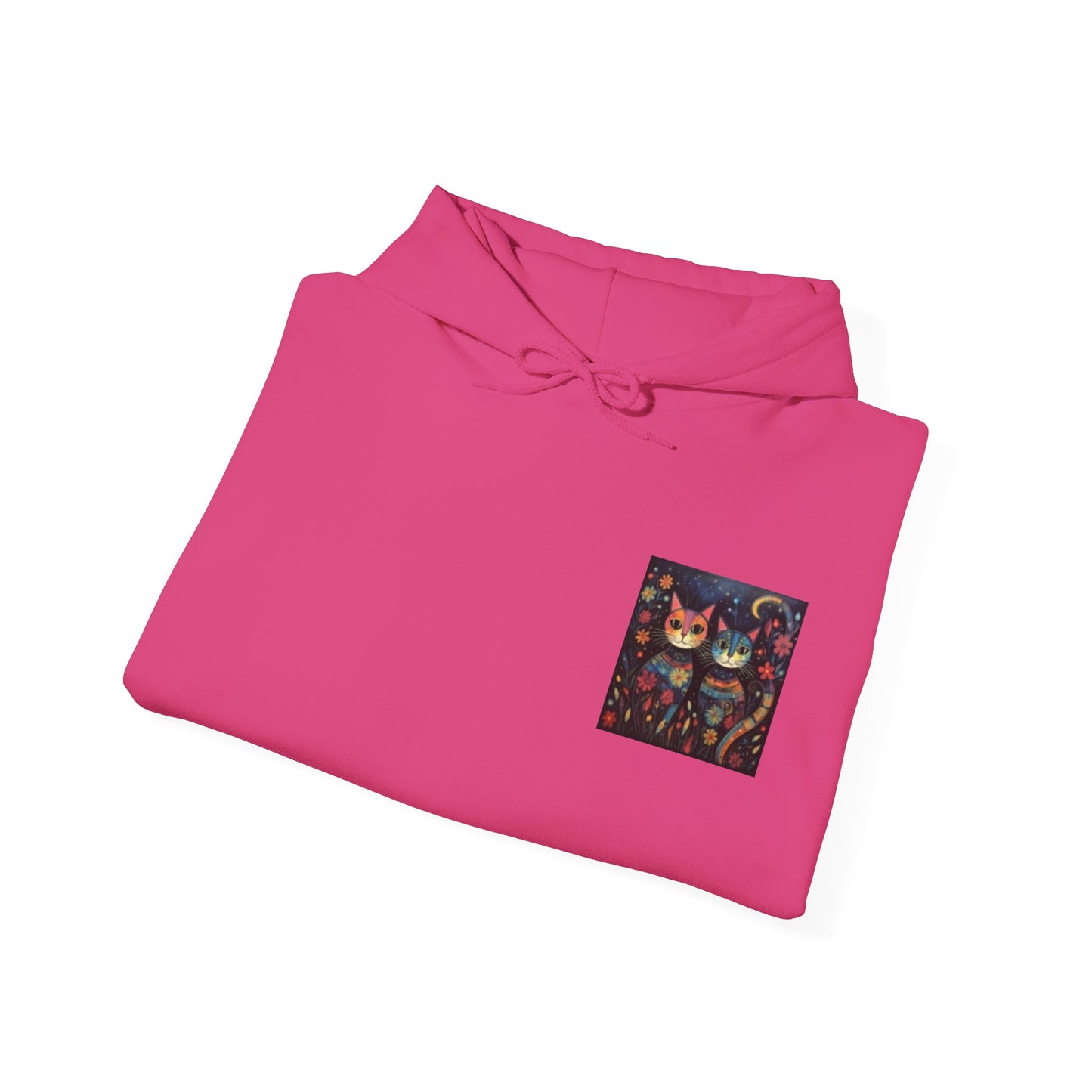 Colorful Cat Party Hooded Sweatshirt