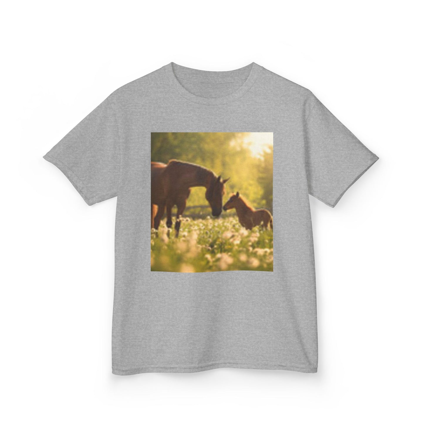 Kids Horse Lover Tee - Adorable Nature Photography for Young Equestrians