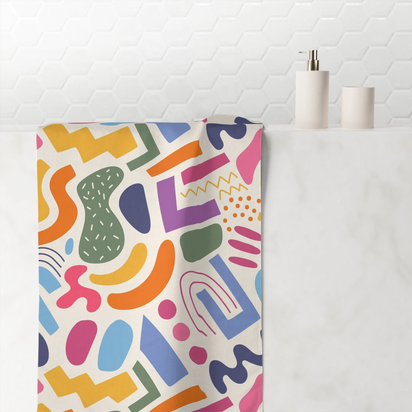 Beach Towel Multi-Color Let's go to Notre Dame de Porquerolles in France