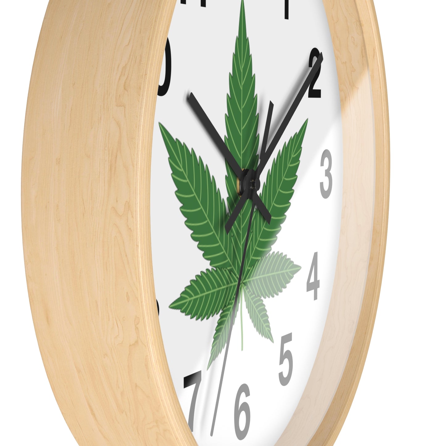 Wall Clock Marijuana Leaf