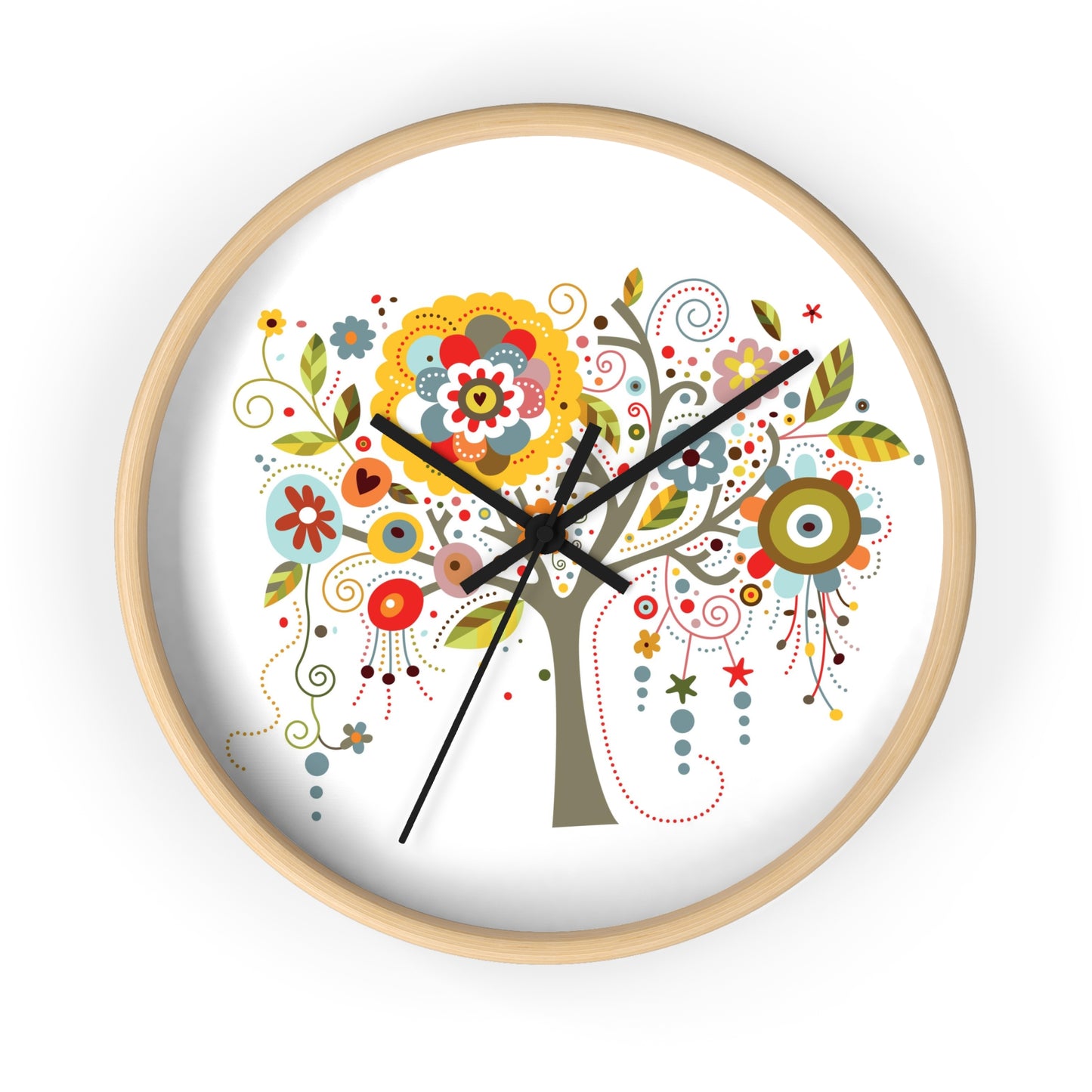 Wall Clock Whimsical Tree