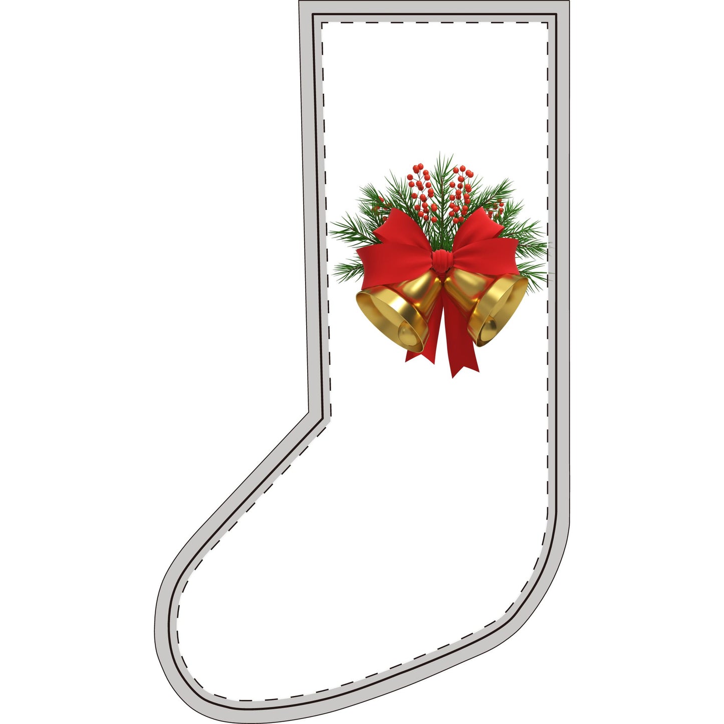 Chaussette de Noël (flanelle)