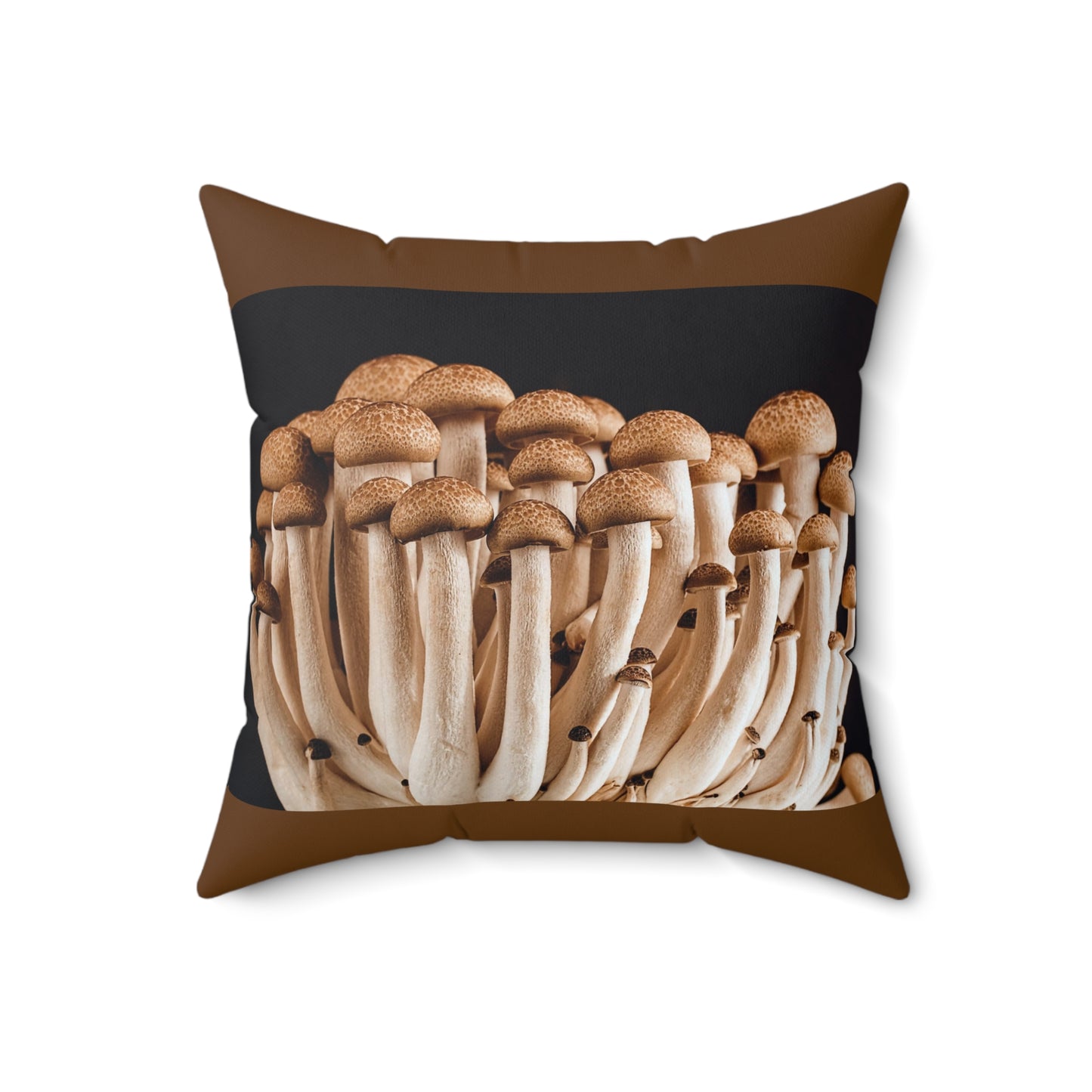 Coussin carré en grappe de champignons
