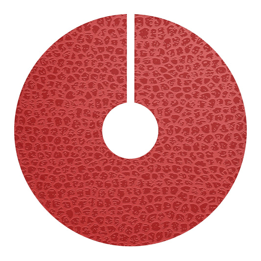 Christmas Tree Skirts Red Animal Print