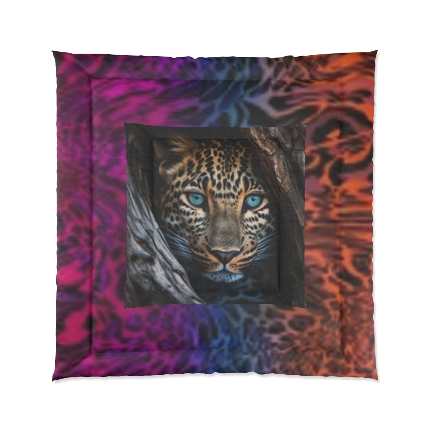 Vibrant Leopard & Animal Print Comforter - Wild Cat Bedding, Animal Print Throw, Bohemian Bedroom Decor, Unique Gift for Animal Lovers