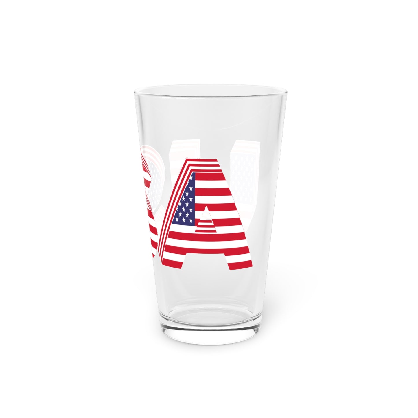 Vaso de pinta con la bandera de EE. UU. - 16 oz para celebraciones y eventos 