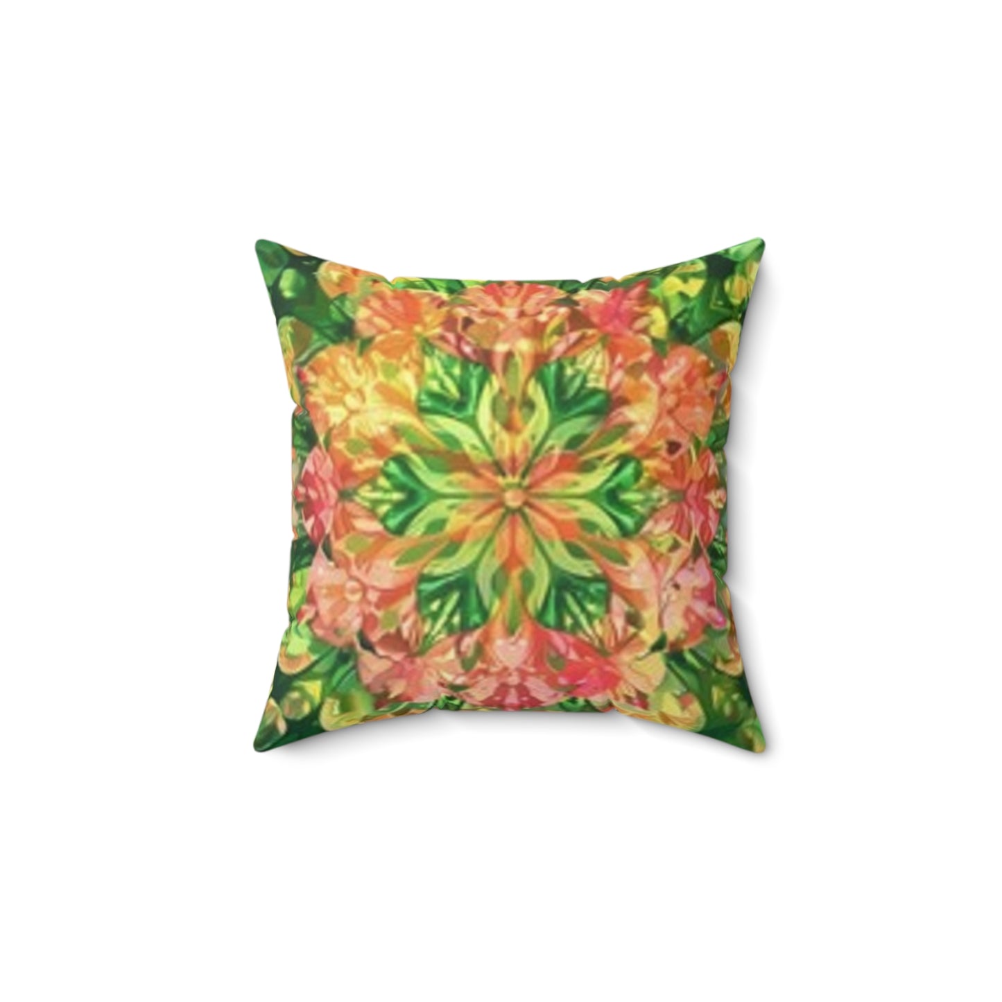 Vibrant Floral Square Pillow, Home Decor Accent, Cozy Couch Cushion, Bohemian Pillow, Gift for Flower Lovers, Decorative Throw Pillow